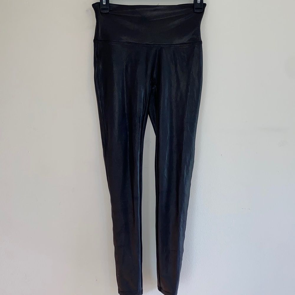 Spanx black shimmer leggings‎